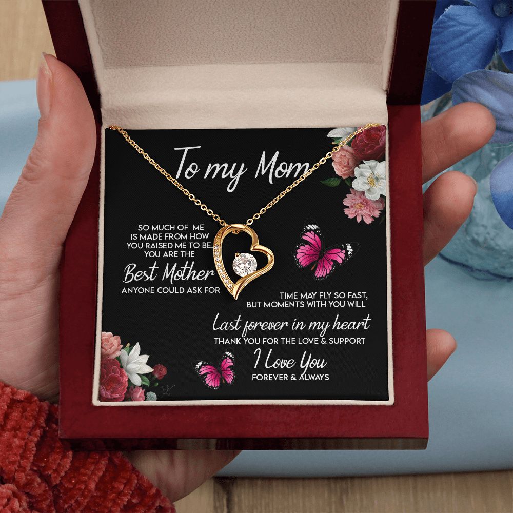 To My Mom Necklace, Gift For Mom, Mother's Day Gift from Daughter, Mom Jewelry Gift for Mothers Day, Birthday Gift for Mother, Moms Gift from Daughter Son, Necklace for Mom Mother 13 Forever Love Necklace