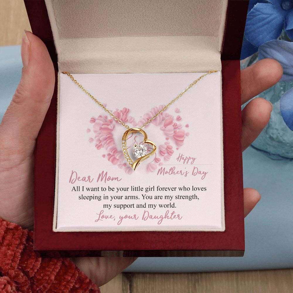 Mom Necklace Gifts for Mom from Daughter to Mom Gifts for Mothers Day from Daughter, To My Mom Necklace from Daughter to Mom Birthday Gifts Necklace with Message Card and Gift Box25 Forever Love Necklace