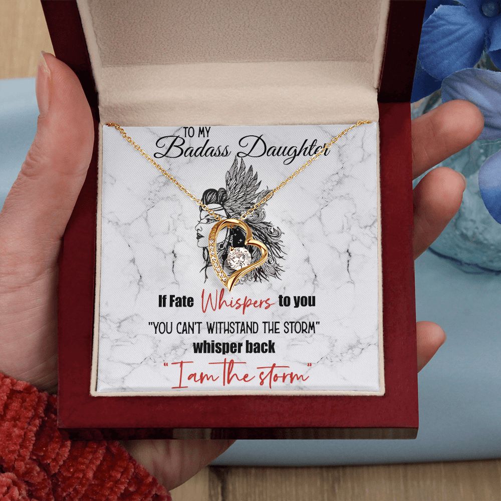 Bonus Daughter Gifts From Stepdad, Step Daughter Gifts From Stepmom, Stepdaughter Gifts From Stepdad, Father Stepdaughter Necklace, To My Bonus Daughter Necklaces, Christmas Gifts For Bonus10 Forever Love Necklace