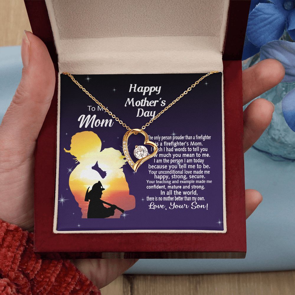 Mom Necklace Gifts for Mom from Daughter to Mom Gifts for Mothers Day from Daughter, To My Mom Necklace from Daughter to Mom Birthday Gifts Necklace with Message Card and Gift Box14 Forever Love Necklace