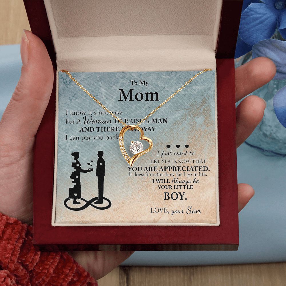 Mom Gift From Son To Mother Necklace Thoughtful Birthday Gift Sentimental Forever Love Necklace