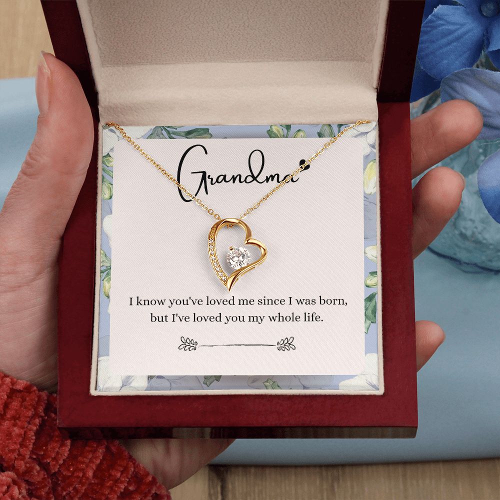 To My Grandma Necklace, Gift for Grandmother Necklace, Mothers Day Gift For Grandma Nana, Grandma Jewelry From Grandchildren GrandKids , Jewelry Box Gift For Grandma Grandmother9 Forever Love Necklace