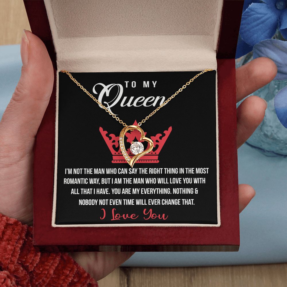 To My Queen Love Knot Necklace, Gift For Wife Girlfriend Soulmate Future Wife Forever Love Necklace
