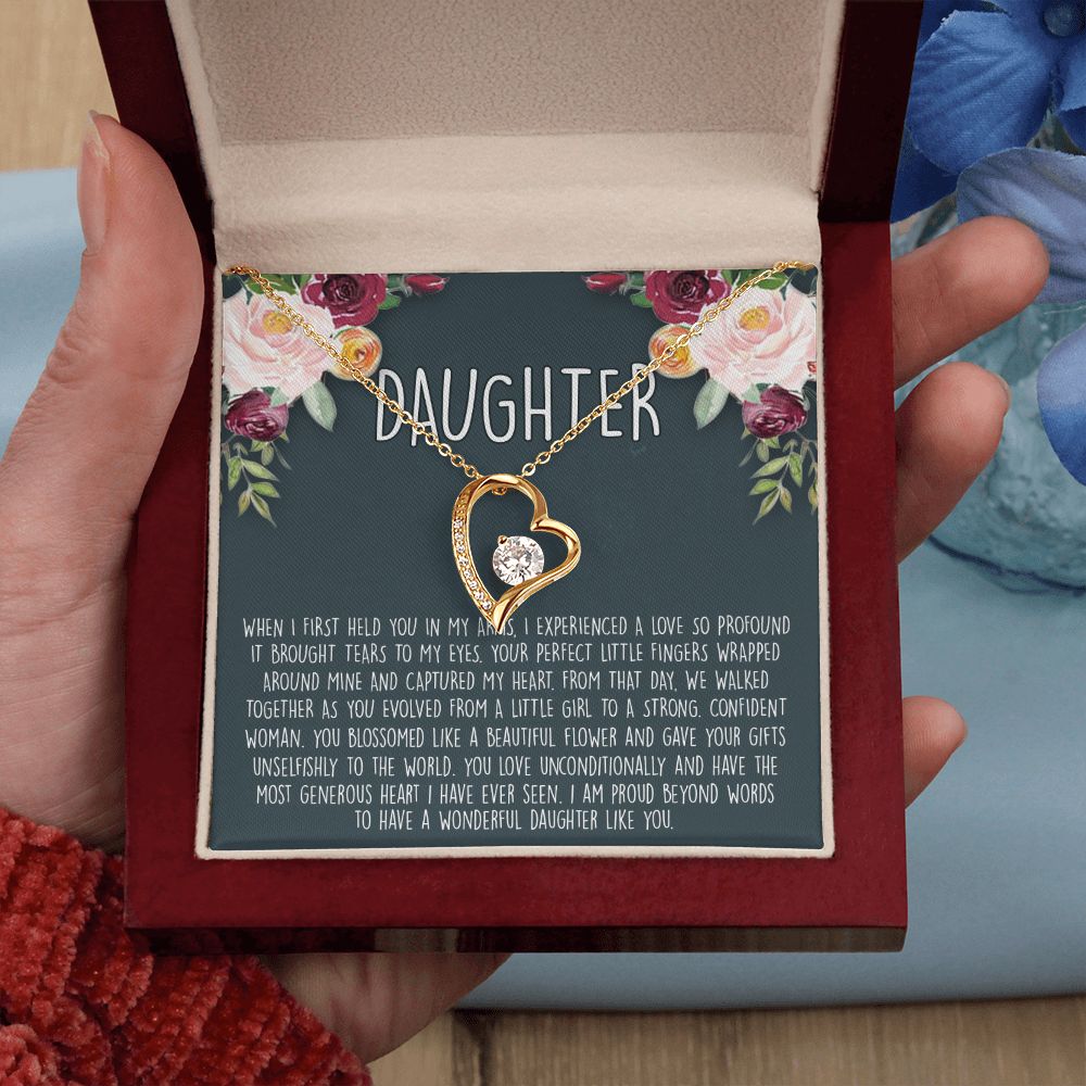 Daughter Necklace Gift for Daughter, Daughter Jewelry, Mother Daughter Forever Love Necklace