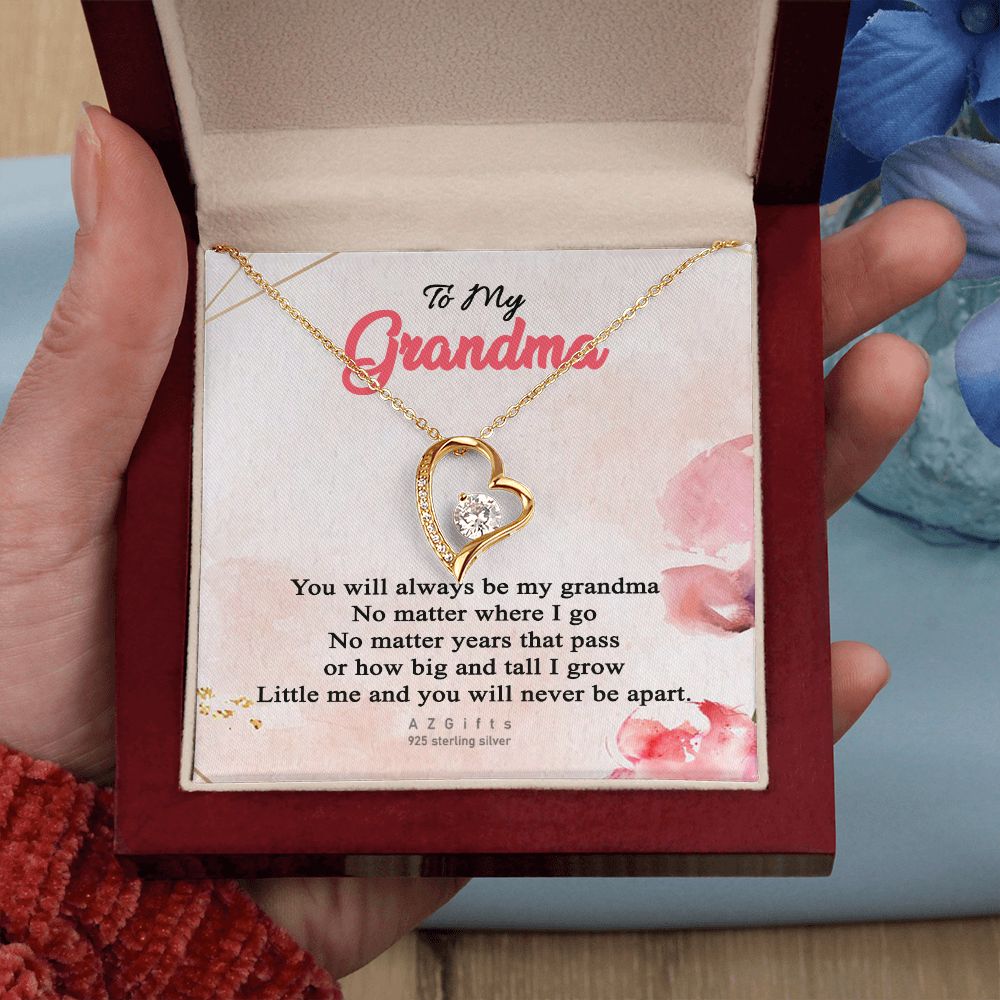 To My Grandma Necklace, Gift for Grandmother Necklace, Mothers Day Gift For Grandma Nana, Grandma Jewelry From Grandchildren GrandKids , Jewelry Box Gift For Grandma Grandmother13 Forever Love Necklace