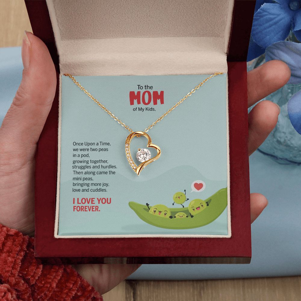 To My Mom Peas Pod Necklace From Kids, Gift For Mom On Mother's Day Jewelry Mom Forever Love Necklace