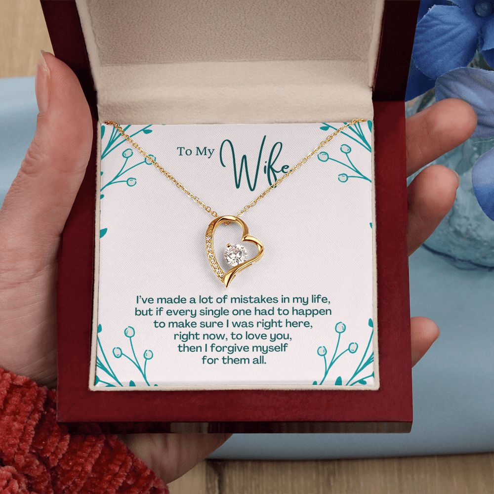 To My Wife Necklace Pendant Gift From Husband I've Made A Lot Of Mistakes With Message Card and Gift Box. Valentine's Day Gift For Wife Future Wife Forever Love Necklace