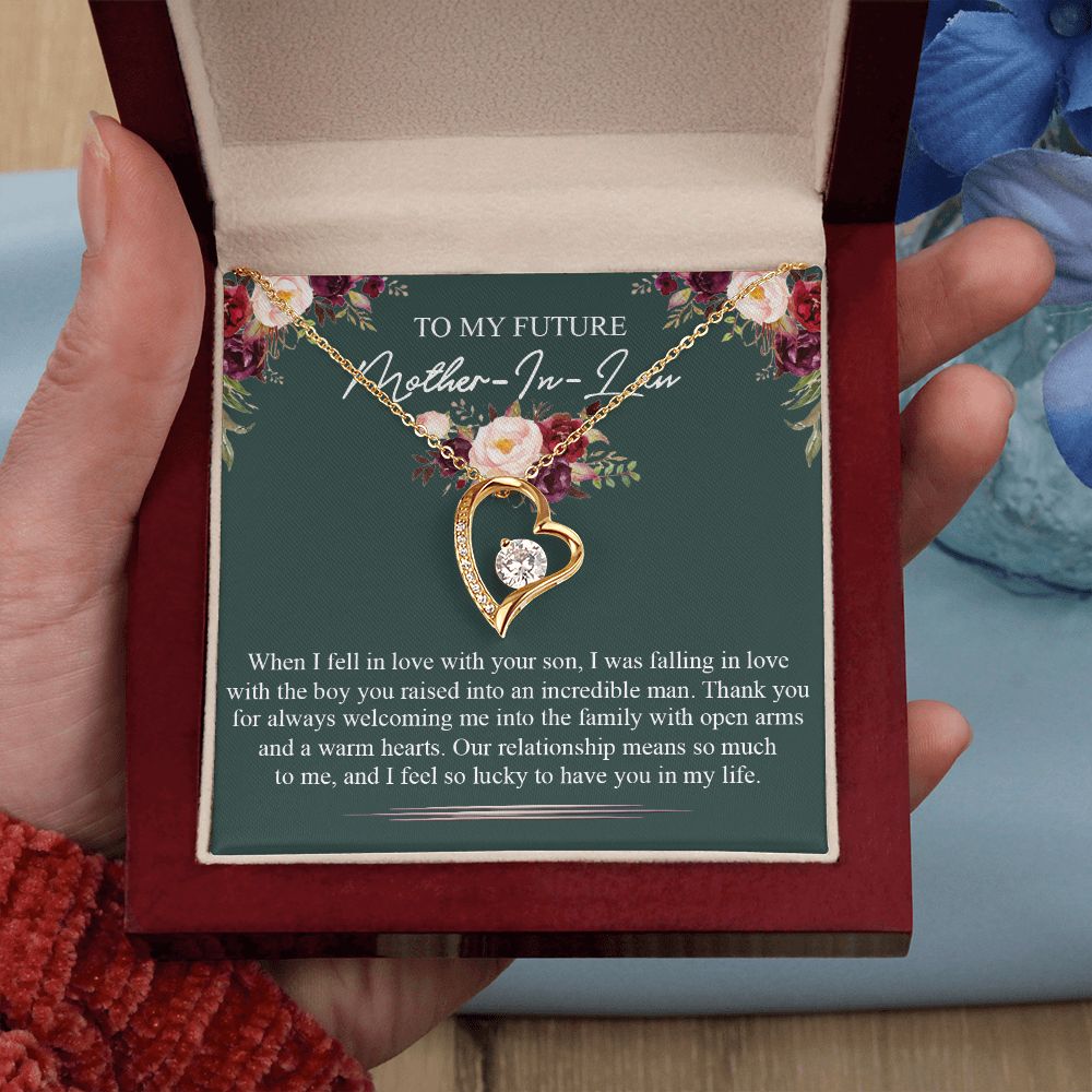 Mother in Law Necklace, Jewelry for Women, Future Mother in Law Gifts from Daughter in Law, Mother of Bride Gifts For Mother in Law, Birthday Gifts For Mother In Law From Daughter In Law5 Forever Love Necklace