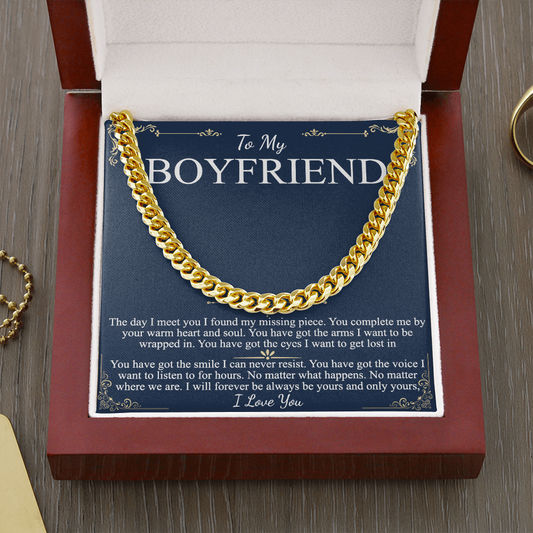 Boyfriend Gift Chain Necklace Promise Necklace for Boyfriend Boyfriend Christmas