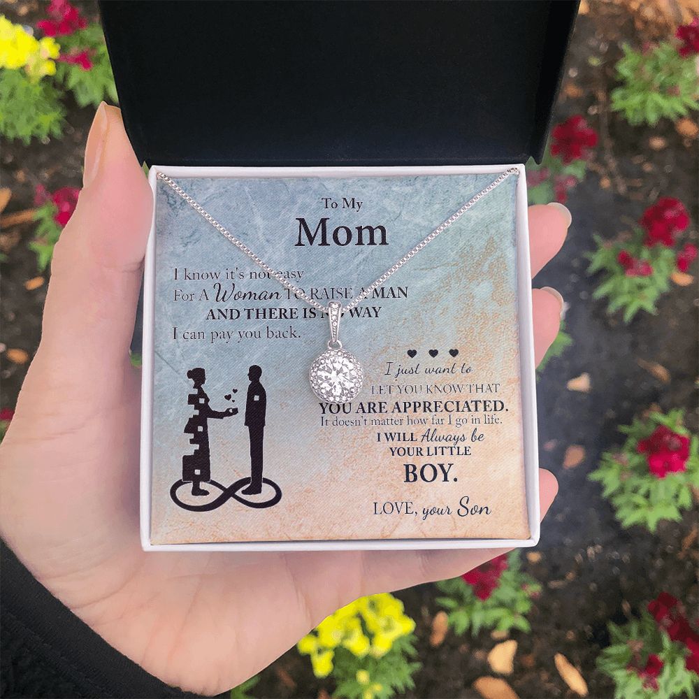 Mom Gift From Son To Mother Necklace Thoughtful Birthday Gift Sentimental Eternal Hope Necklace