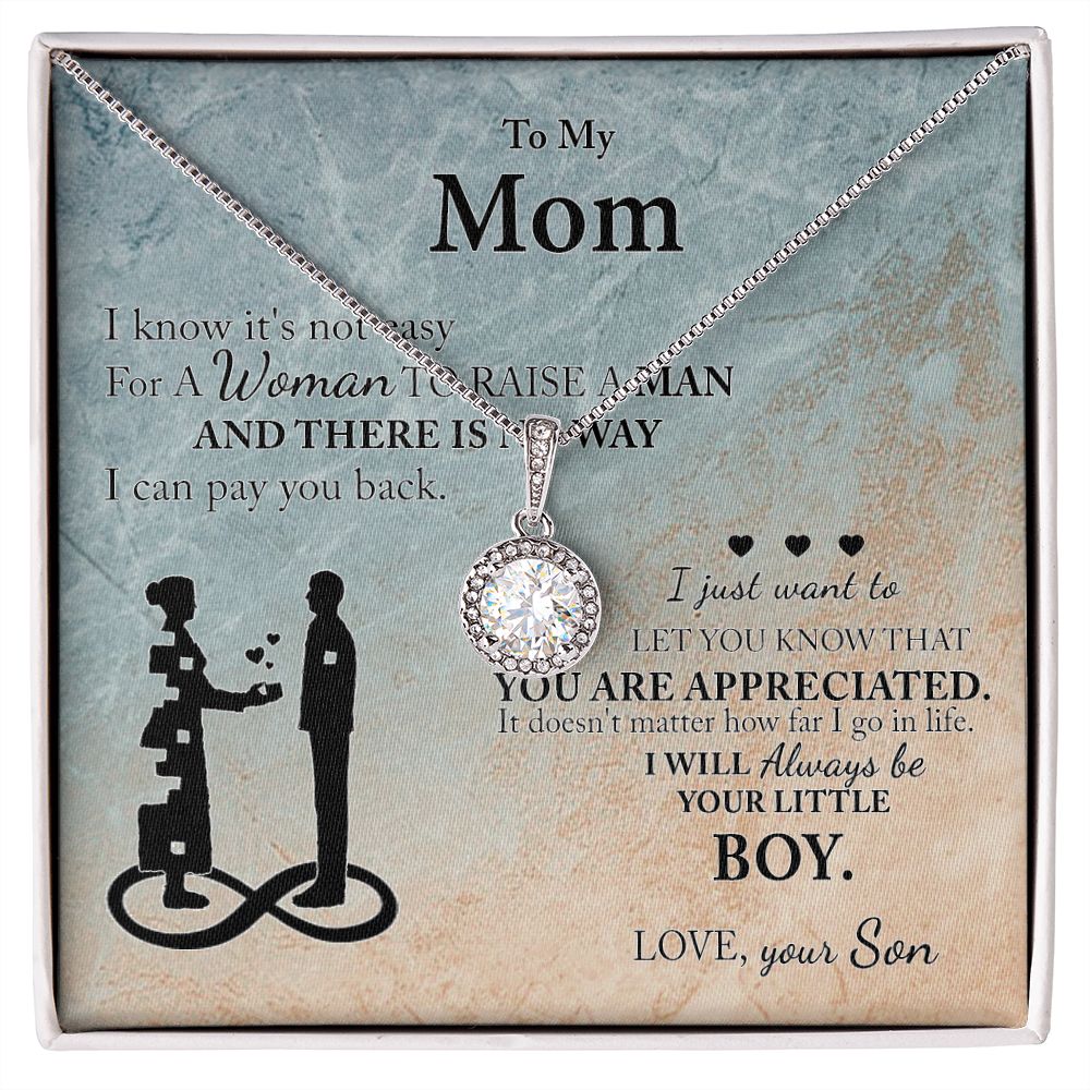 Mom Gift From Son To Mother Necklace Thoughtful Birthday Gift Sentimental Eternal Hope Necklace