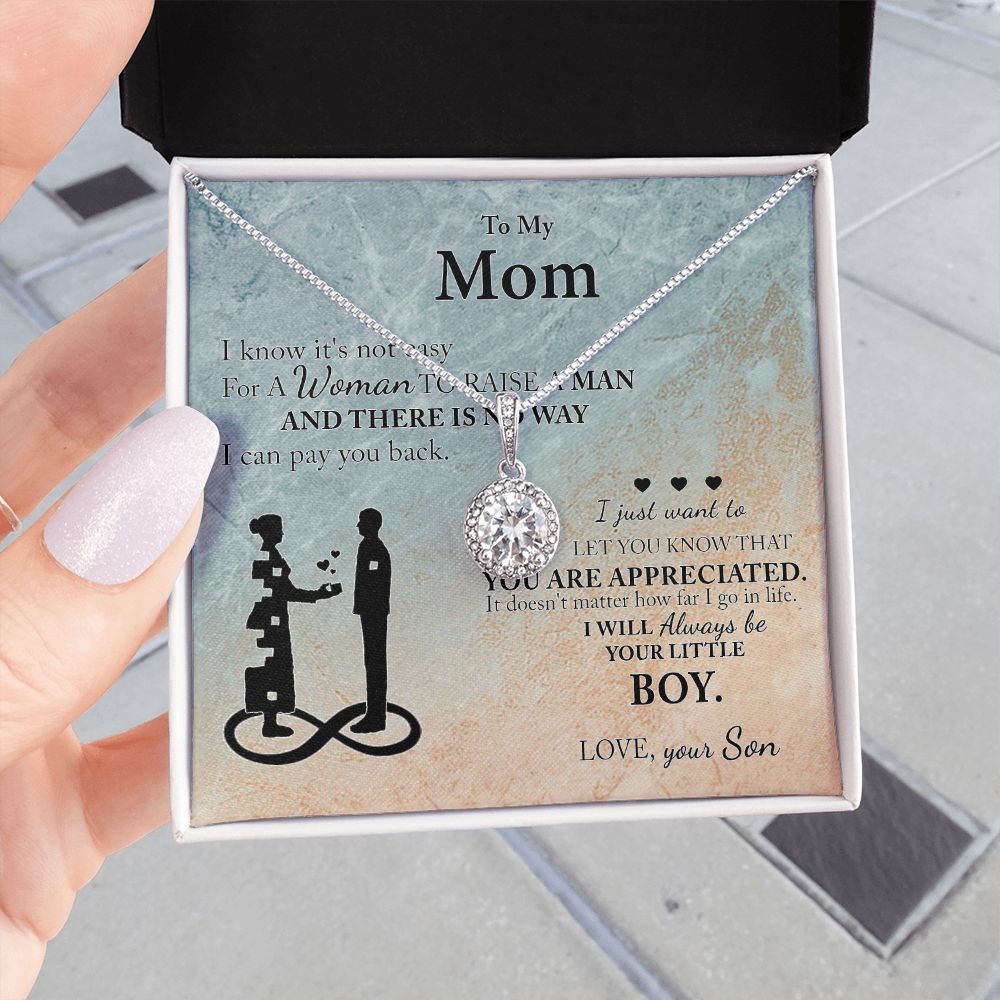 Mom Gift From Son To Mother Necklace Thoughtful Birthday Gift Sentimental Eternal Hope Necklace