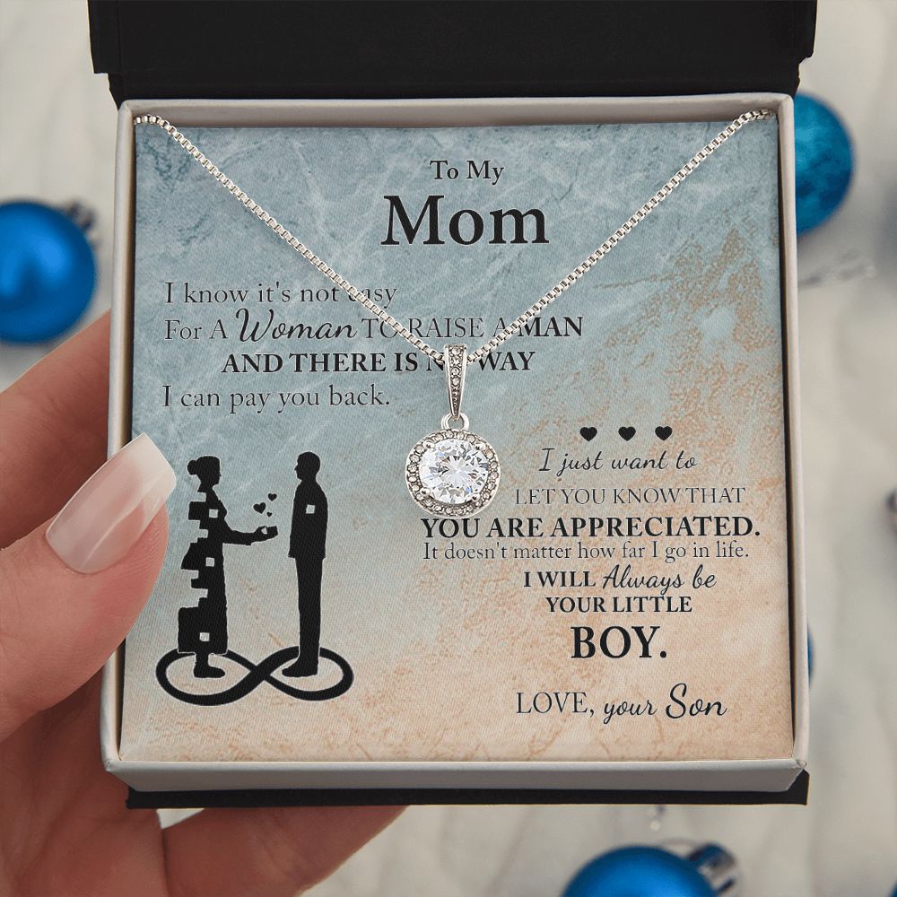 Mom Gift From Son To Mother Necklace Thoughtful Birthday Gift Sentimental Eternal Hope Necklace