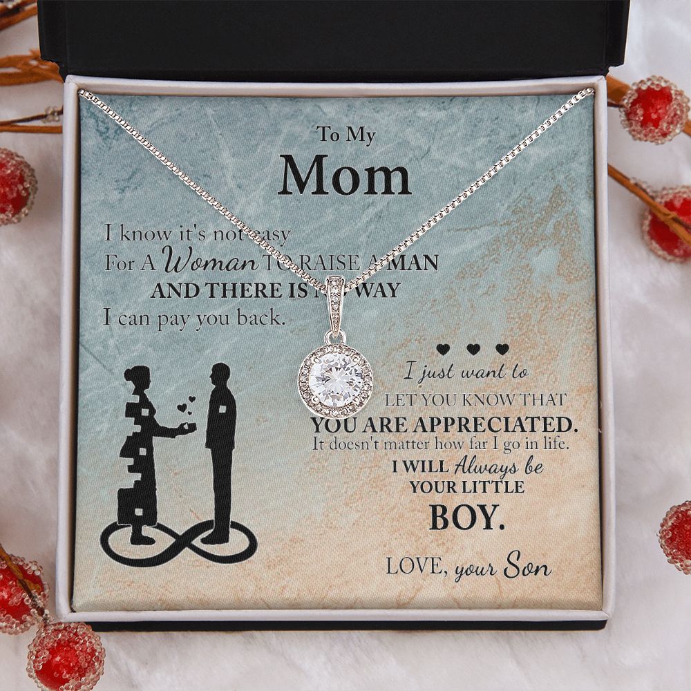 Mom Gift From Son To Mother Necklace Thoughtful Birthday Gift Sentimental Eternal Hope Necklace