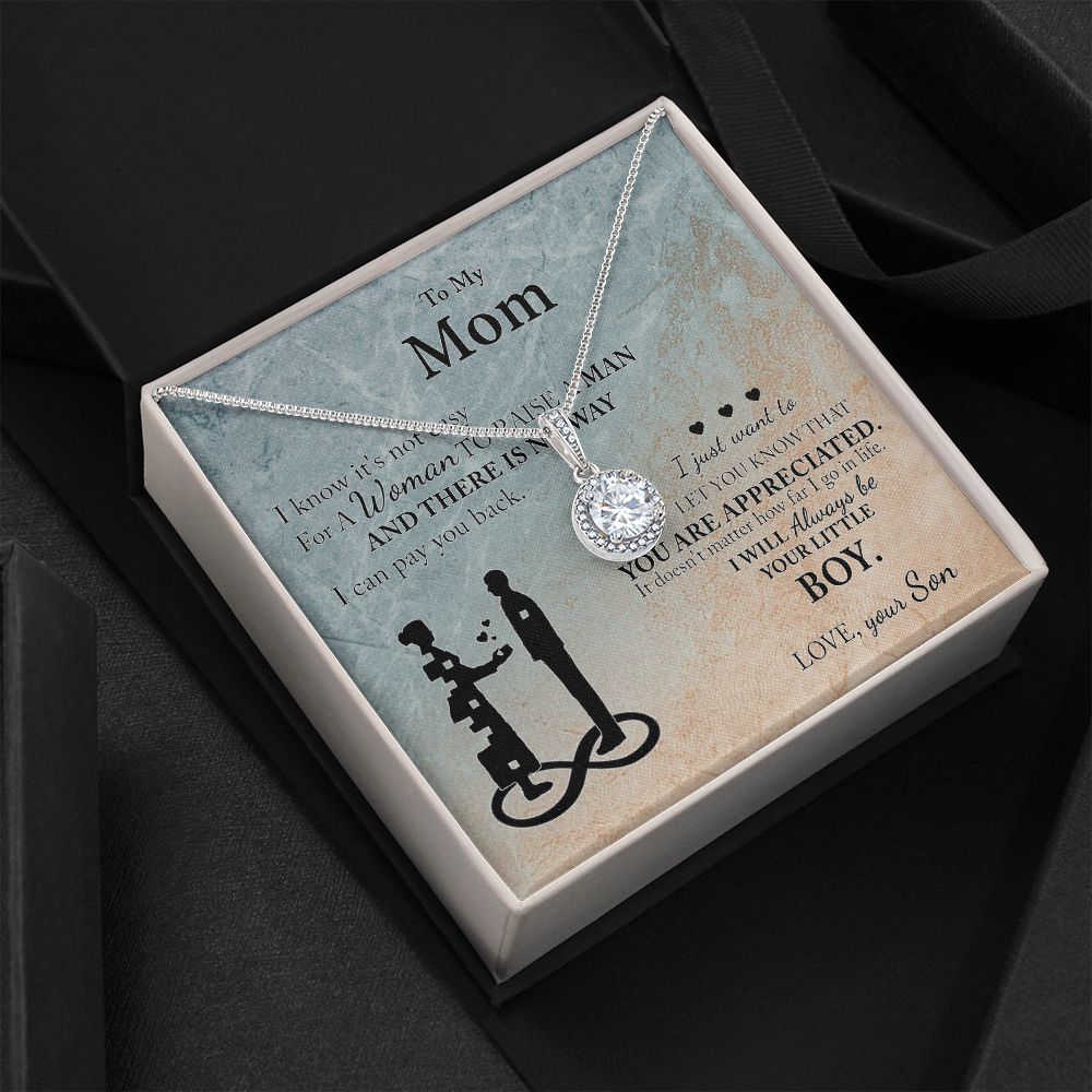 Mom Gift From Son To Mother Necklace Thoughtful Birthday Gift Sentimental Eternal Hope Necklace