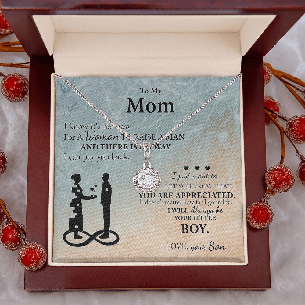 Mom Gift From Son To Mother Necklace Thoughtful Birthday Gift Sentimental Eternal Hope Necklace