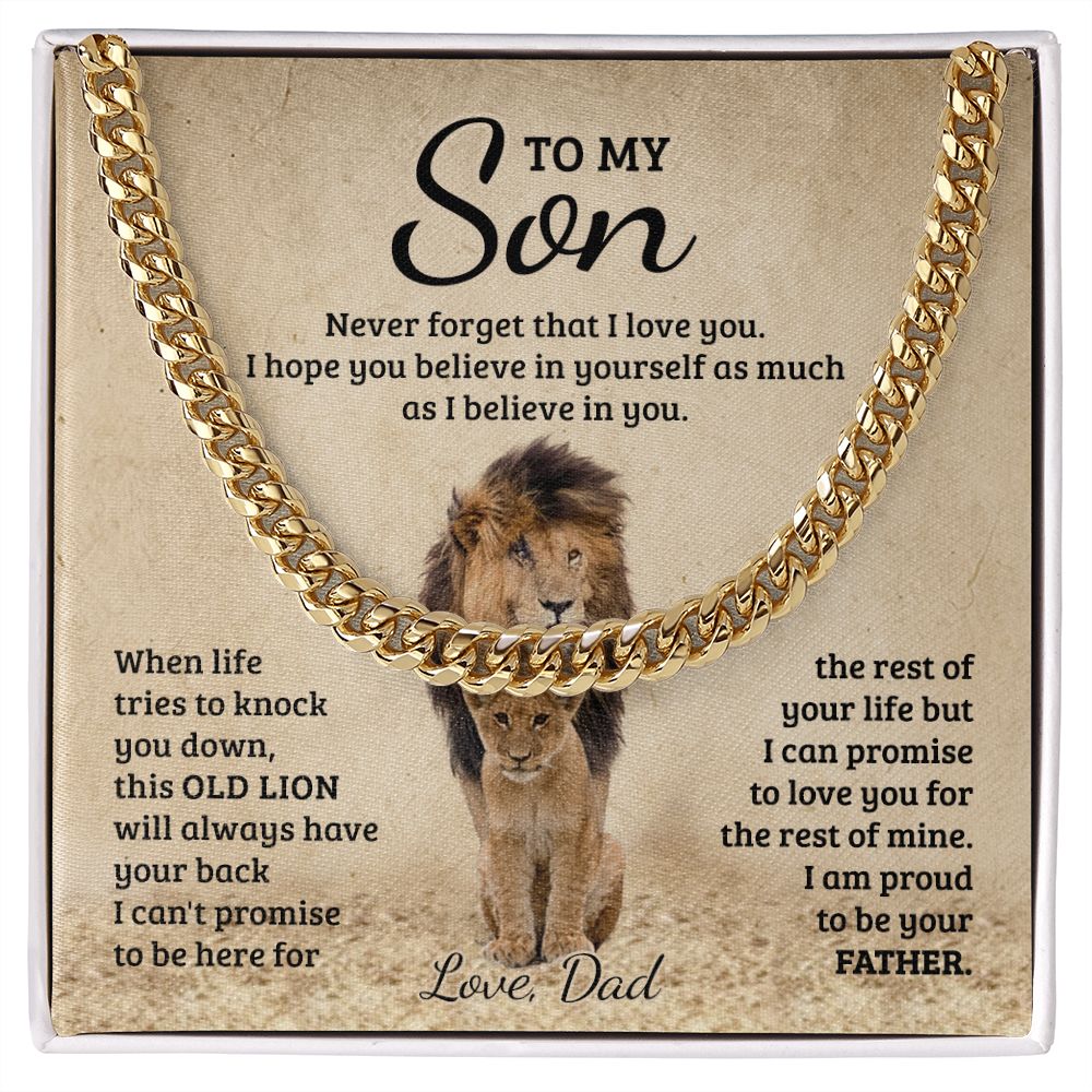 To My Son Cuban Chain Necklace from Dad Son Necklace from Mom Mother to Son Gift 175304751371