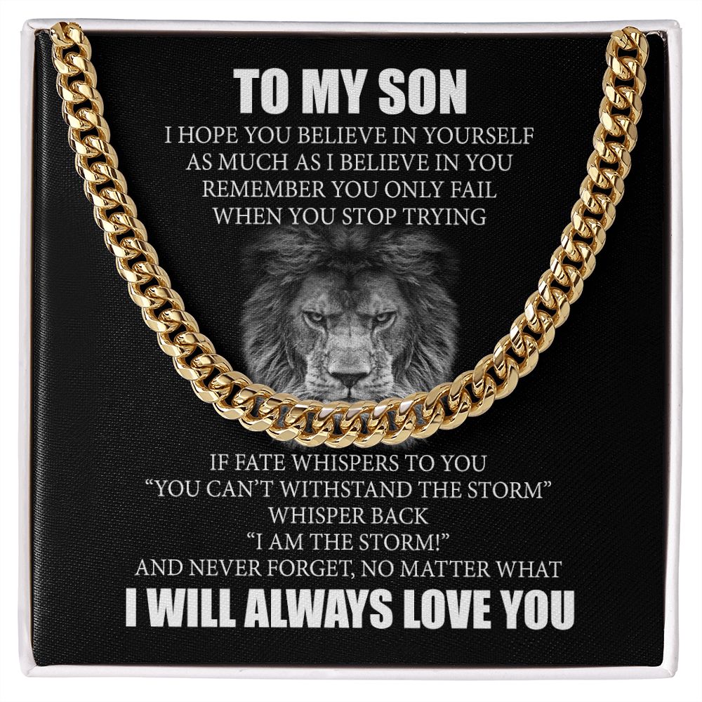 To My Son Gift For Son from Mom, Son Chain Necklace from Dad, Son Birthday Gift 175443800742