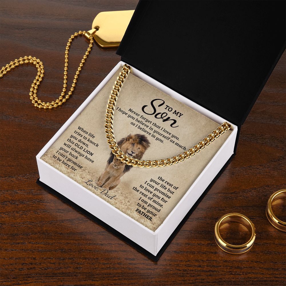 To My Son Cuban Chain Necklace from Dad Son Necklace from Mom Mother to Son Gift 175304751371