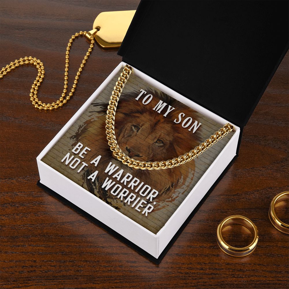 To My Son Necklace From Mom and Dad Jewelry Son Gifts From Mom and Dad, Mother and Son Necklace, Birthday Gift For My Son Graduation Christmas Cuban Link Chain Necklace Present