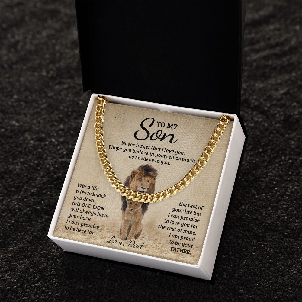 To My Son Cuban Chain Necklace from Dad Son Necklace from Mom Mother to Son Gift 175304751371