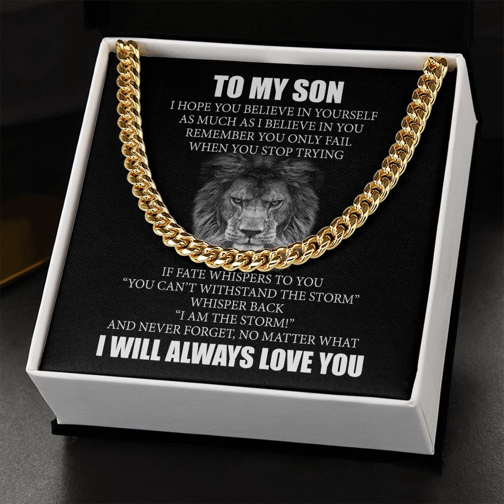 To My Son Gift For Son from Mom, Son Chain Necklace from Dad, Son Birthday Gift 175443800742