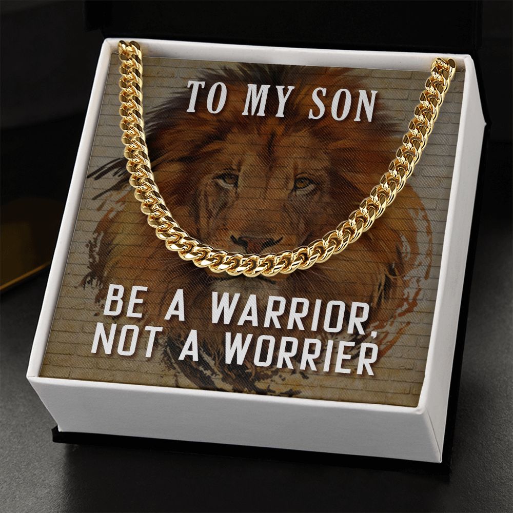To My Son Necklace From Mom and Dad Jewelry Son Gifts From Mom and Dad, Mother and Son Necklace, Birthday Gift For My Son Graduation Christmas Cuban Link Chain Necklace Present