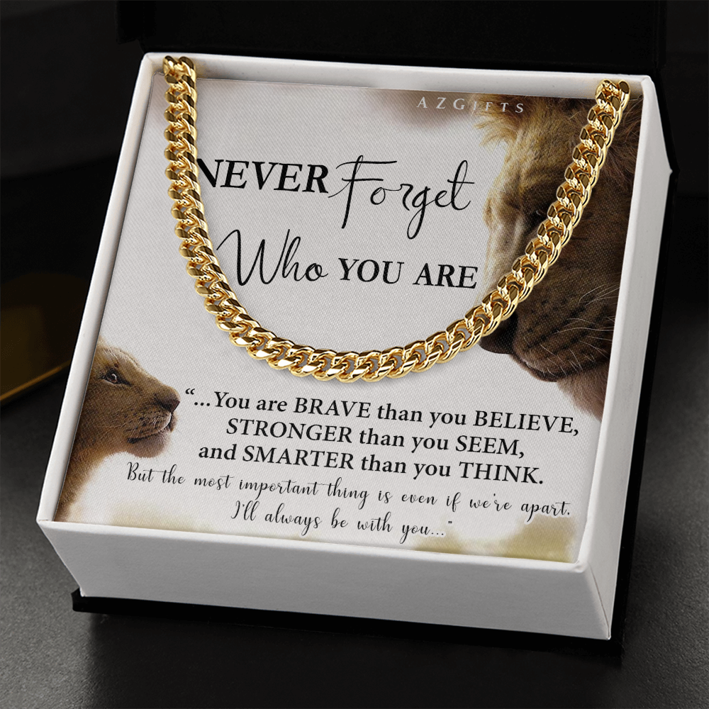 Father And Son Lion Cuban Link Chain Necklace Gift  for Sons from Father Birthday Gifts For Son Jewelry for Son Gifts From Dad Christmas Necklace for Son Keepsake Gift Cuban Link Chain Amazon
