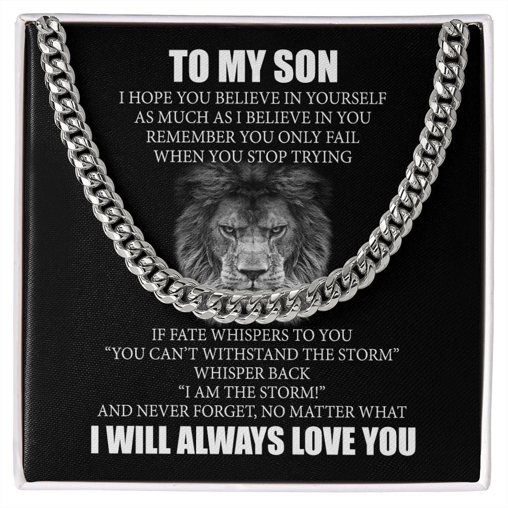 To My Son Gift For Son from Mom, Son Chain Necklace from Dad, Son Birthday Gift 175443800742