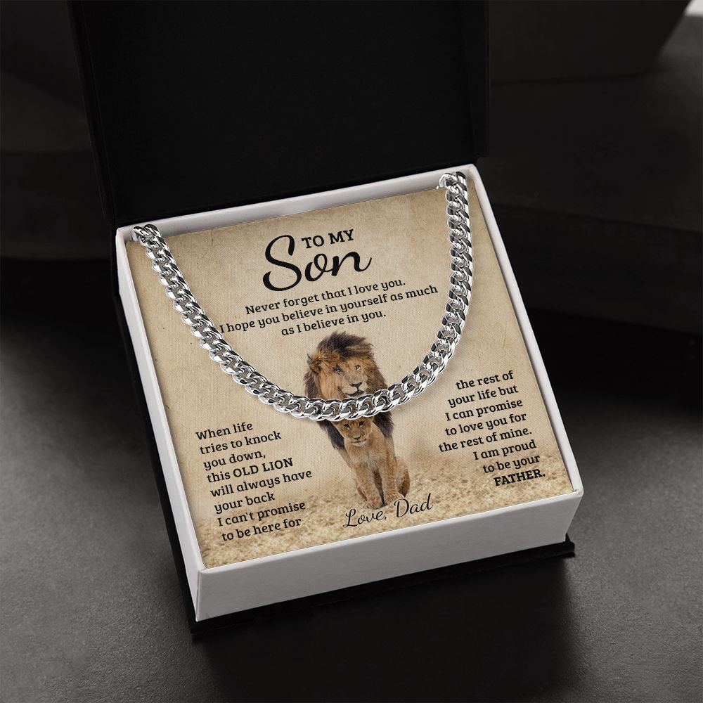 To My Son Cuban Chain Necklace from Dad Son Necklace from Mom Mother to Son Gift 175304751371