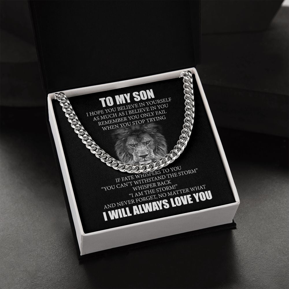 To My Son Gift For Son from Mom, Son Chain Necklace from Dad, Son Birthday Gift 175443800742