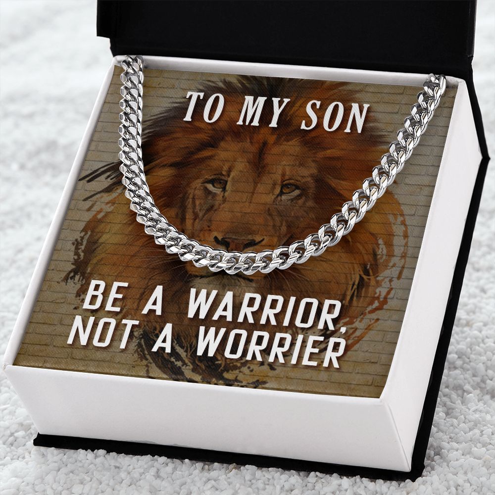 To My Son Necklace From Mom and Dad Jewelry Son Gifts From Mom and Dad, Mother and Son Necklace, Birthday Gift For My Son Graduation Christmas Cuban Link Chain Necklace Present