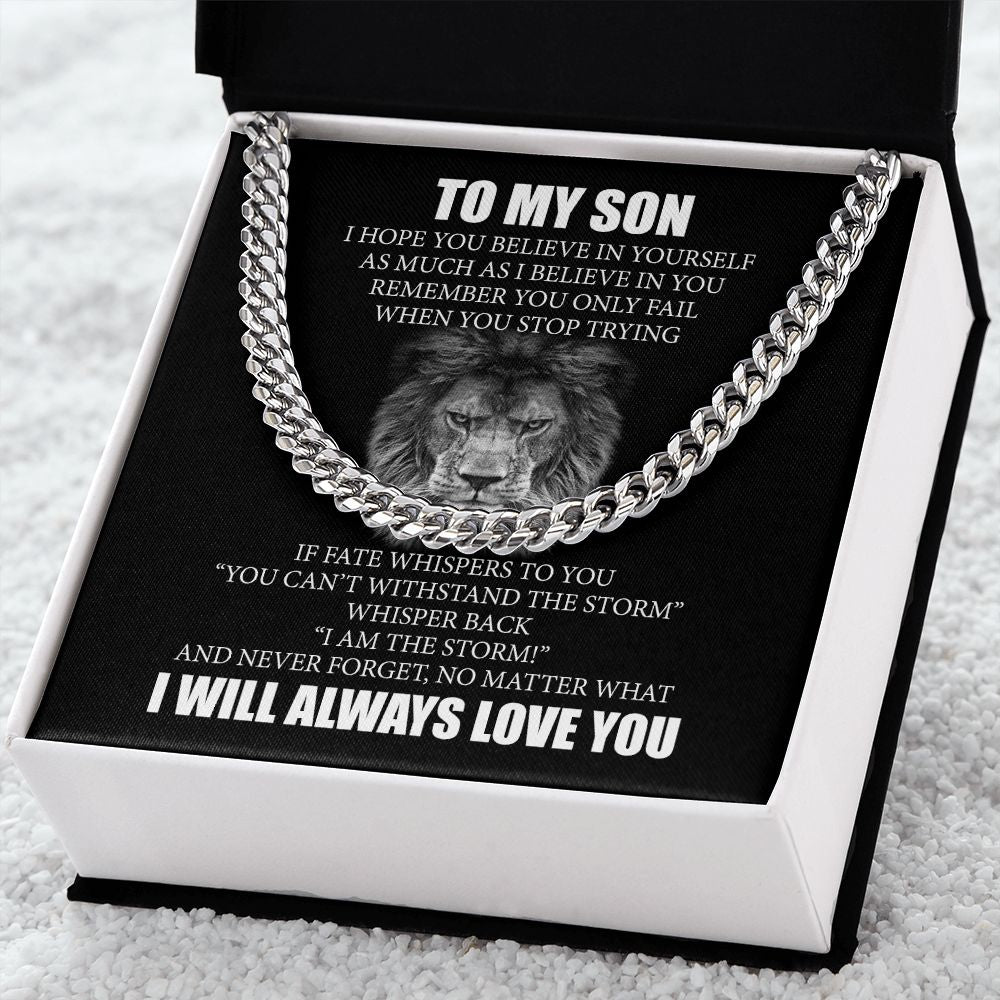 To My Son Gift For Son from Mom, Son Chain Necklace from Dad, Son Birthday Gift 175443800742