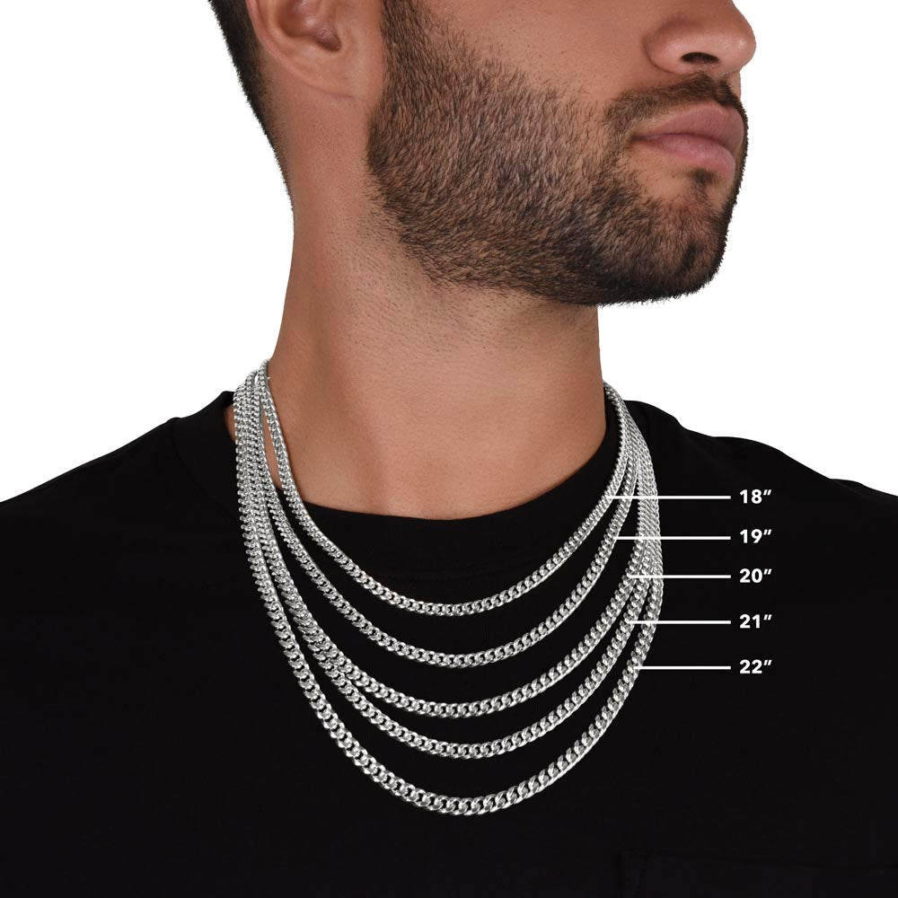 1To My Dad Cuban Link Chain Necklace for Men Dad Father Gift Necklace from Son Daughter Jewelry for Father Birthday Gift for Dad Baseball Gift for Men Father Son Gifts Cuban Link Chain Amazon