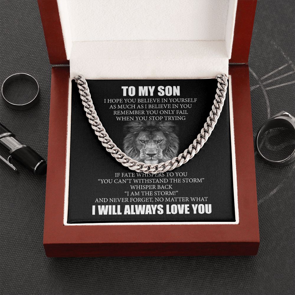 To My Son Gift For Son from Mom, Son Chain Necklace from Dad, Son Birthday Gift 175443800742