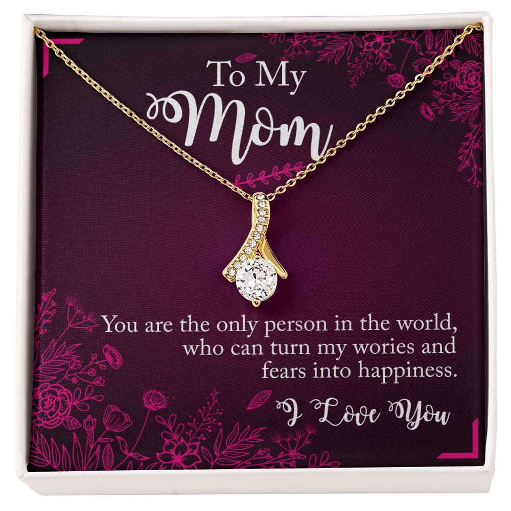 To My Mom Necklace Pendant Gift From Daughter Necklace You Are The Only Person Gift For To Mom Happy Mother's Day Mother In Law Gift On Birthday Anniversary Gift 30821 Alluring Beauty Necklace