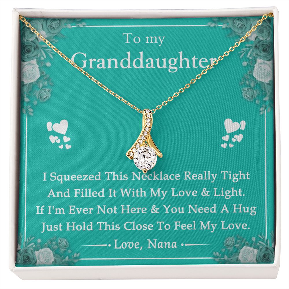 My Granddaughter Love Knot Necklace, Granddaughter Jewelry, Granddaughter Gift Alluring Beauty Necklace