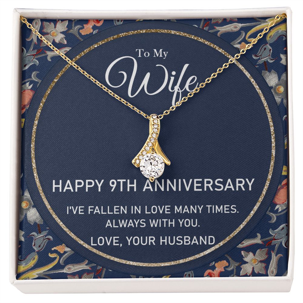 To My Wife Necklace from Husband, Personalized Necklace for Women, Luxury Necklace for Wife from Man Men, Wedding Anniversary Present For Wife, Beautiful Wife Jewelry Christmas Birthday Gifts For Wife6 Alluring Beauty Necklace