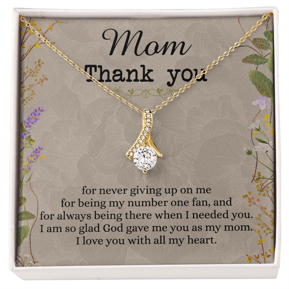 To My Mom Necklace, Thank you Mom Gift, Gift for Mom, Mother's Day Gift from Daughter, Mother Daughter gift, Gift from child, Gift for Mom, Mothers Day Necklace for Women Alluring Beauty Necklace