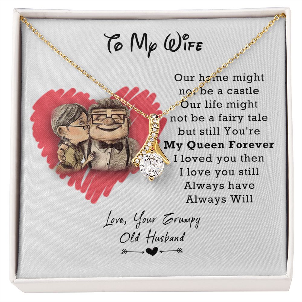 To My Wife Necklace from Husband, Personalized Necklace for Women, Luxury Necklace for Wife from Man Men, Wedding Anniversary Present For Wife, Beautiful Wife Jewelry Christmas Birthday Gifts For Wife3 Alluring Beauty Necklace