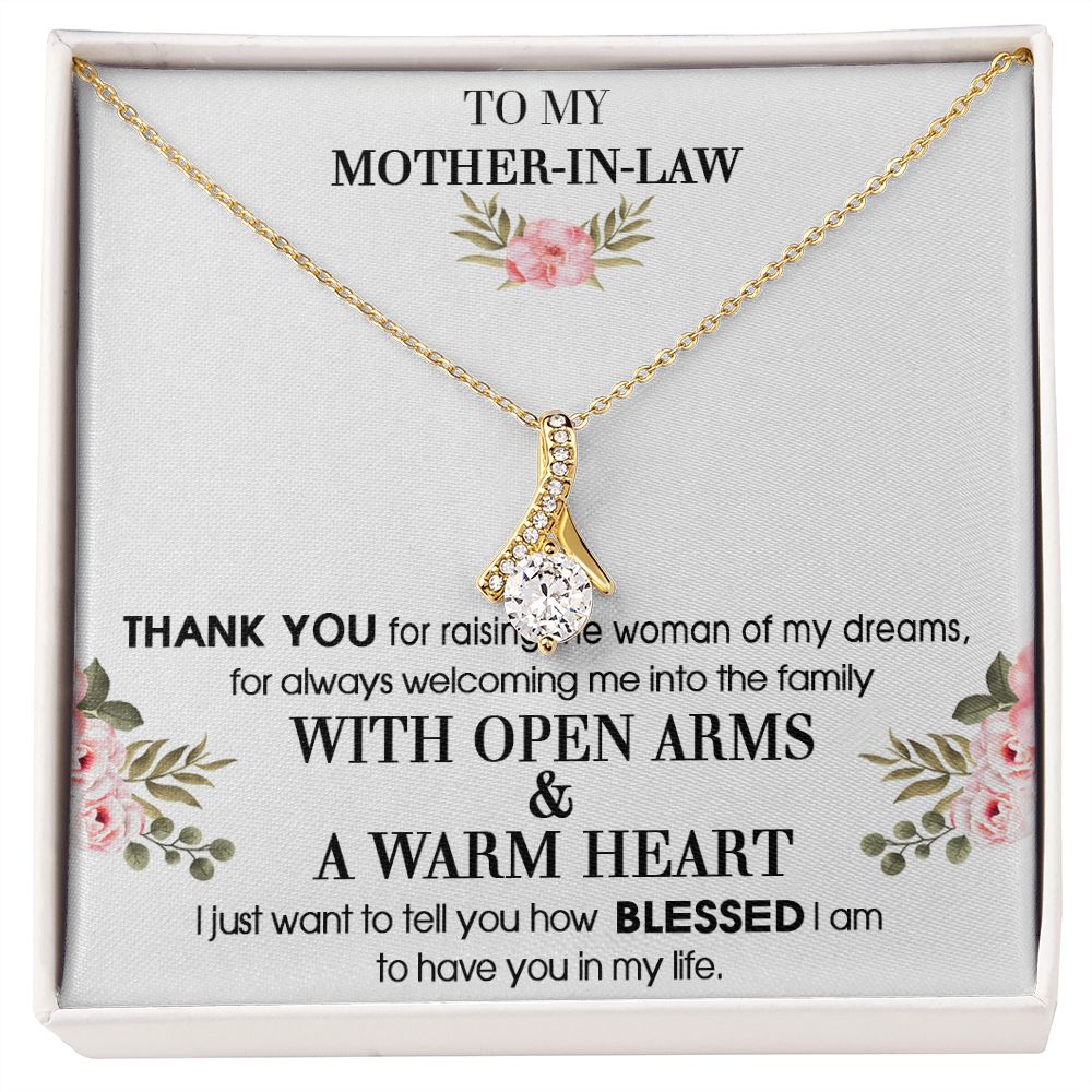 To My Mother-In-Law From Son-In-Law Thank You For Raising Alluring Beauty Necklace