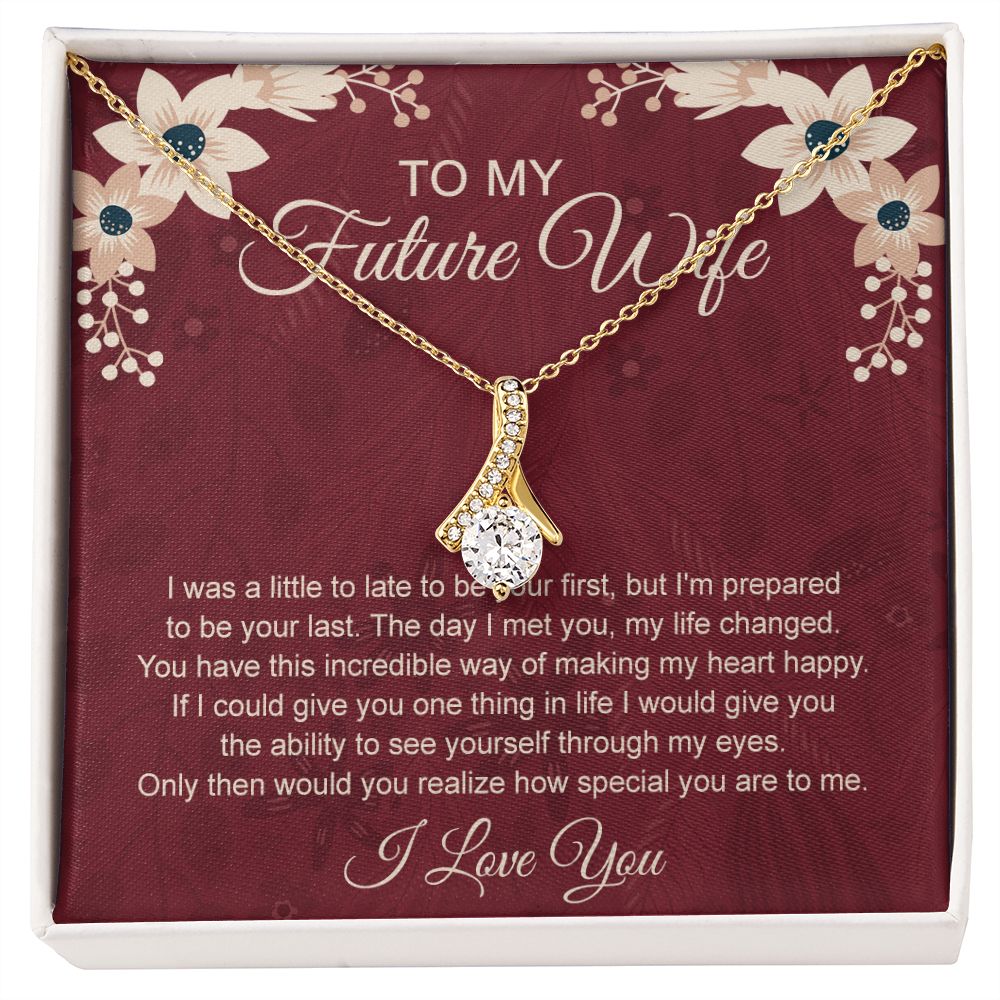 To My Future Wife Necklace from Boyfriend, Personalized Necklace for Women, Luxury Necklace for Girlfriend, Wedding Anniversary Present For Her, Girlfriend Gift Jewelry Christmas Birthday Gift
