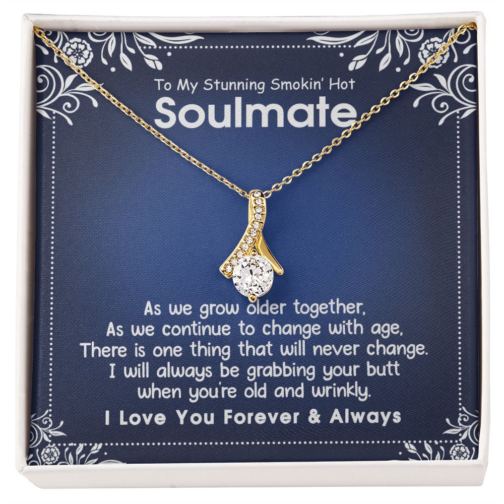 To My Smokin Hot Soulmate Necklace - Wife Gifts From Husband To My Wife Necklace, Gift for Her Romantic, Girlfriend Gifts Necklace for Wife from Men Includes Message Card and Gift Box 5 Alluring Beauty Necklace