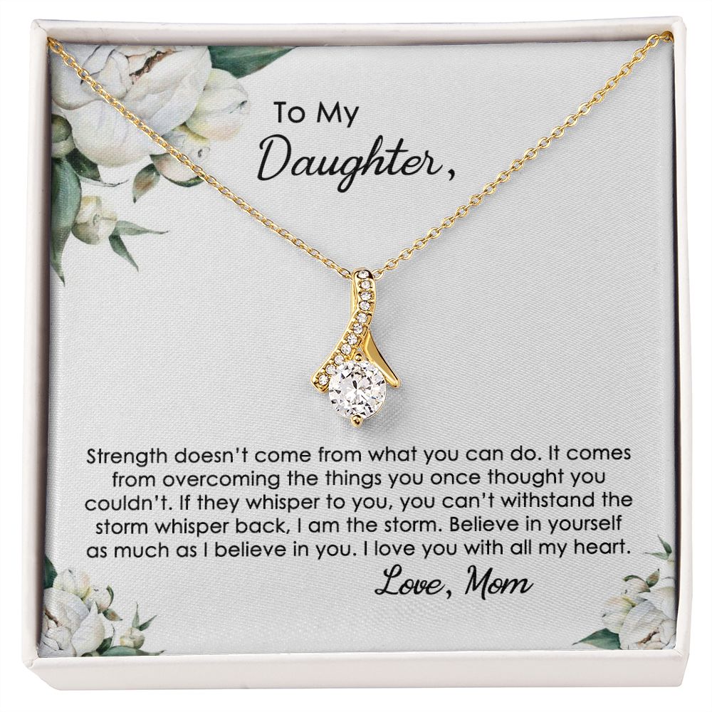 Mother Daughter Gift Ideas, To My Daughter Gift Necklace from Mom, Jewelry Pendant Present for Daughter, Birthday Christmas Gift Graduation Gifts for Daughters, Mother and Daughter Necklace 2140 Alluring Beauty Necklace