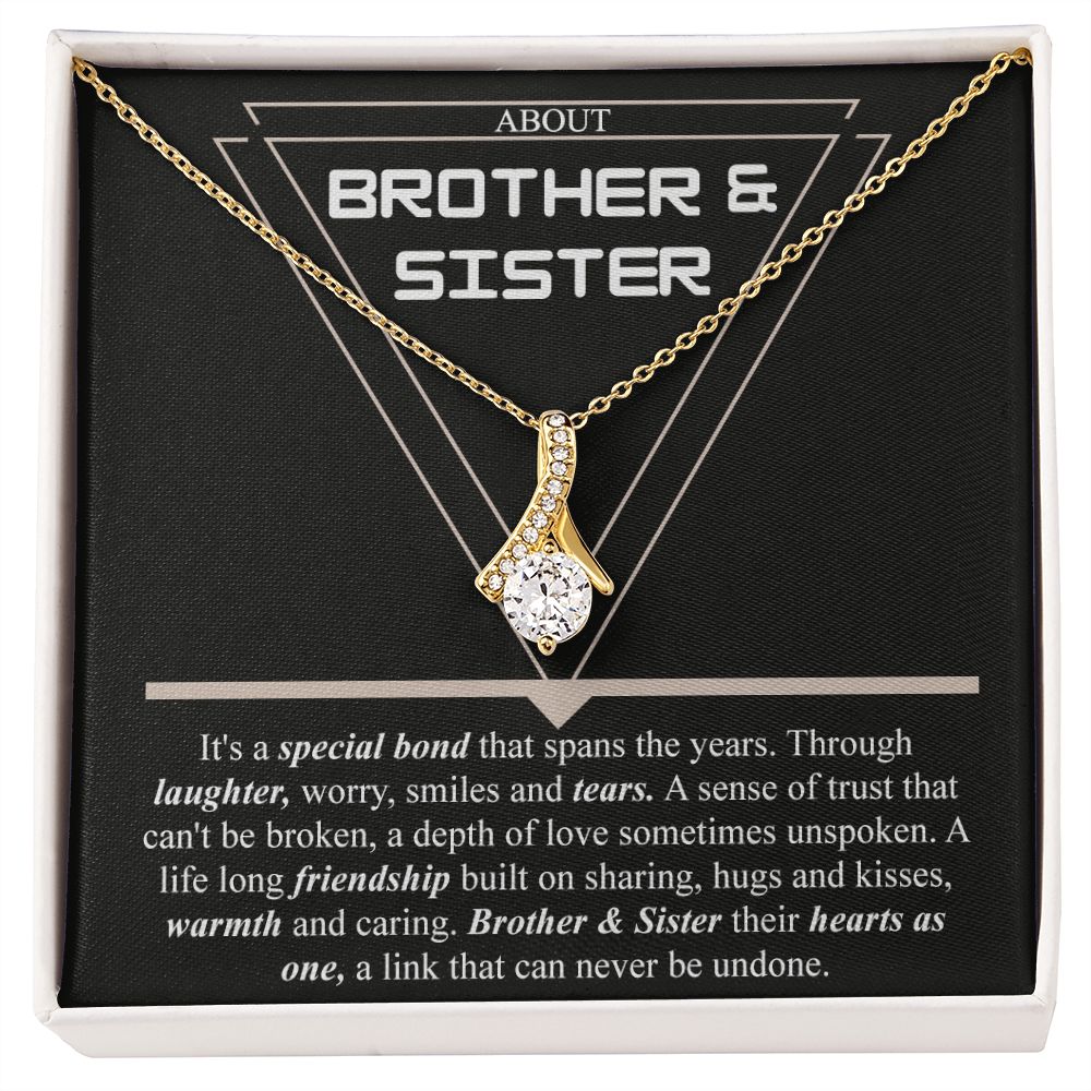 Brother & Sister Gift Necklace Cuban Link Chain Necklace Gift From Sister to Bro Alluring Beauty Necklace