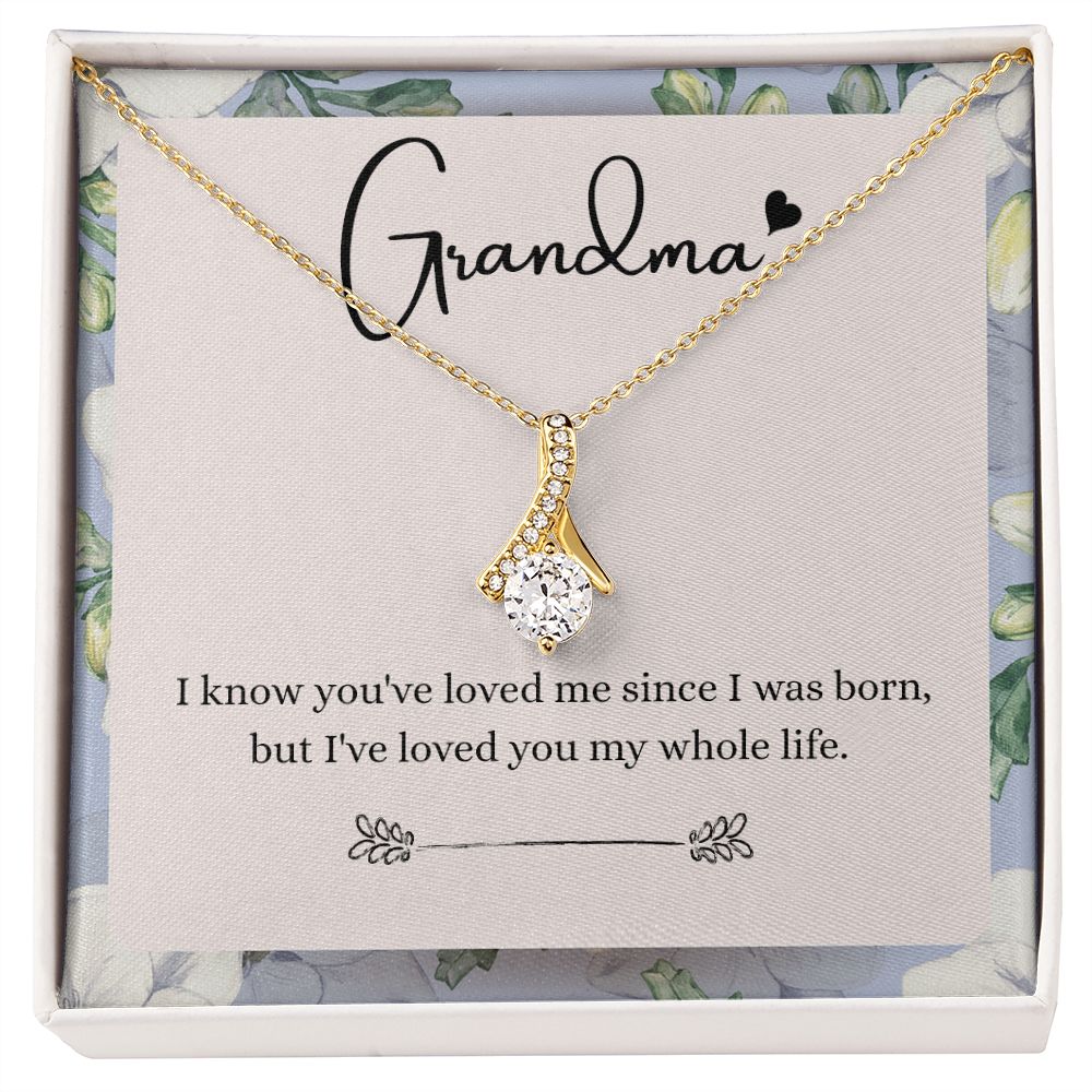 To My Grandma Necklace, Gift for Grandmother Necklace, Mothers Day Gift For Grandma Nana, Grandma Jewelry From Grandchildren GrandKids , Jewelry Box Gift For Grandma Grandmother9 Alluring Beauty Necklace