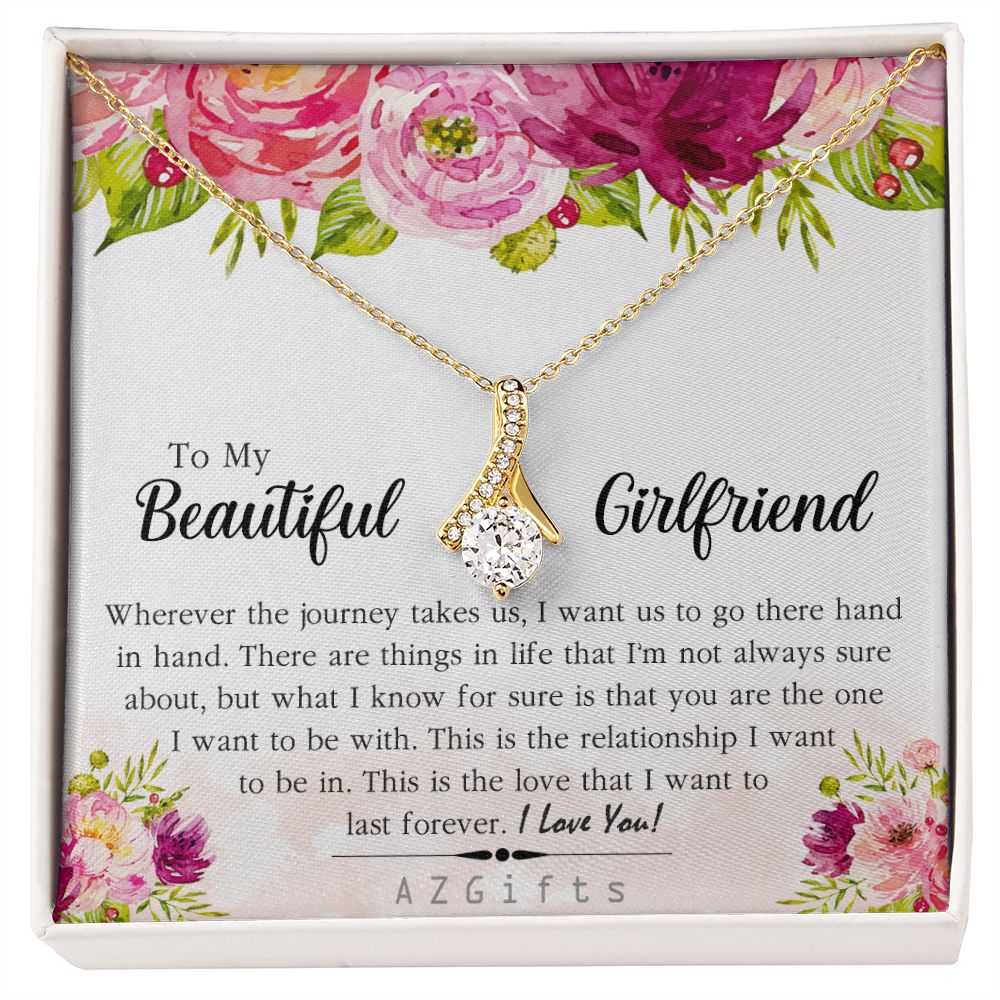 To My Girlfriend Necklace from Boyfriend To My Future Wife Necklace Jewelry For Girlfriend Gift For Girlfriend Gift for Her Romantic Birthday Valentines Day Gift For Girlfriend Gifts Necklaces 5 Alluring Beauty Necklace