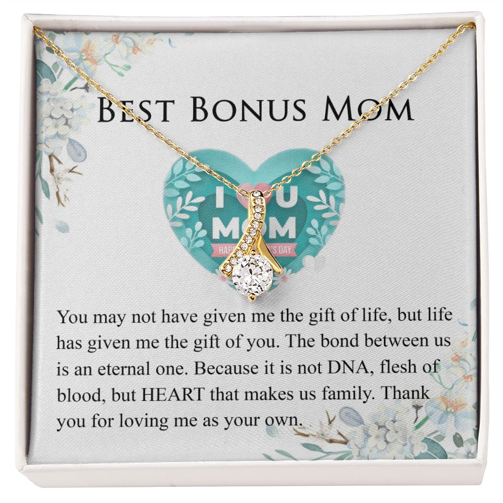 Mother Daughter Necklace as Daughter Gift from Mom, Mom Necklace as Christmas Gift for Mom from Son, Birthday Gift for Mother in Law Necklace, Bonus Mom Gifts for Step Mom Necklace Alluring Beauty Necklace