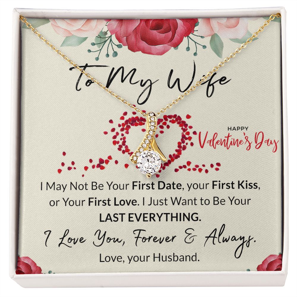 To My Wife Necklace from Husband, Personalized Necklace for Women, Luxury Necklace for Wife from Man Men, Wedding Anniversary Present For Wife, Beautiful Wife Jewelry Christmas Birthday Gift For Wife23 Alluring Beauty Necklace