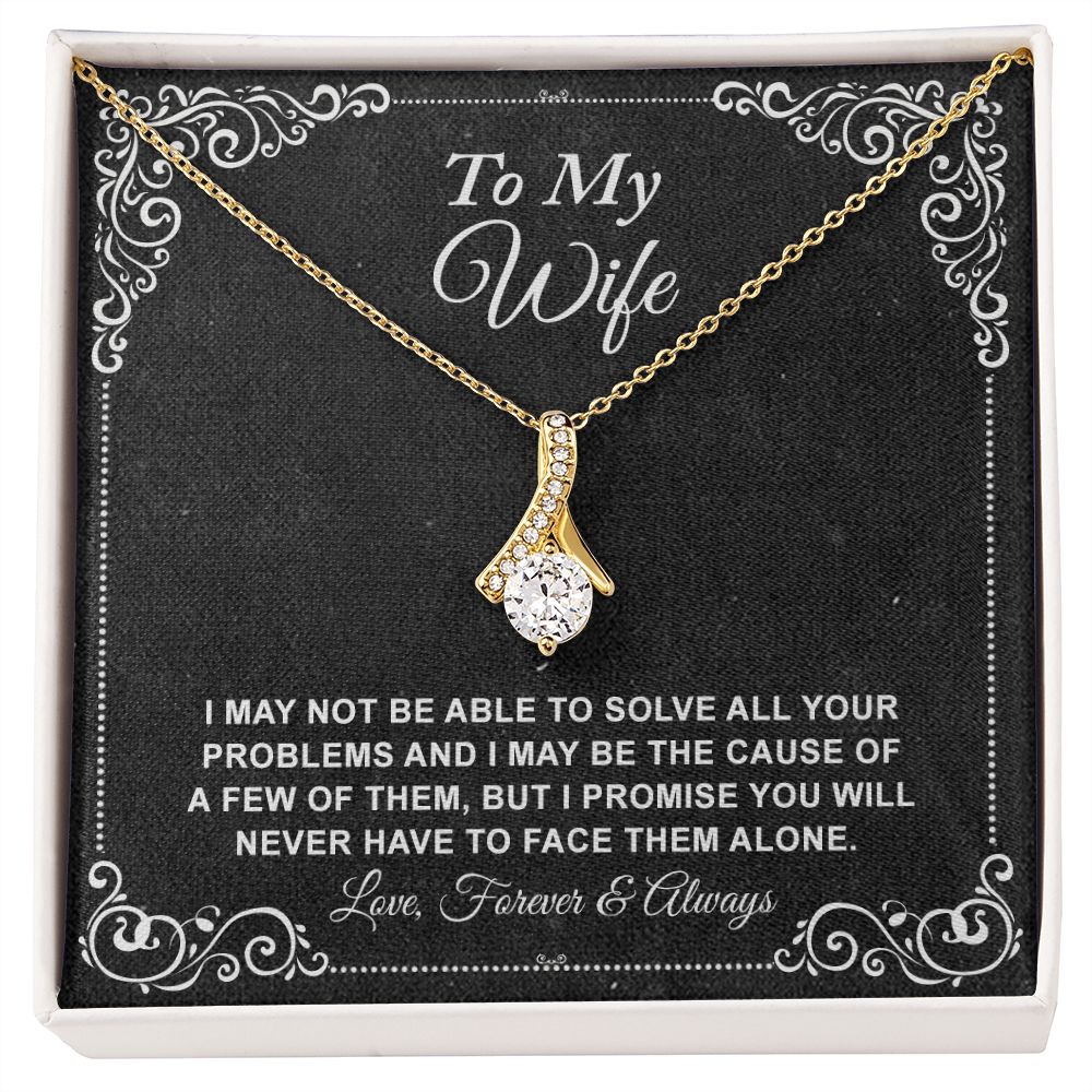 To My Wife Necklace, Gift For Wife From Husband, Anniversary Gift, Valentine's Alluring Beauty Necklace